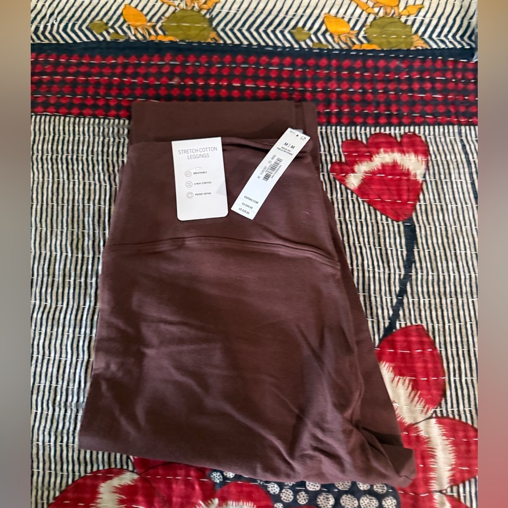 PINK Victoria's Secret Brown Stretch Cotton Leggings